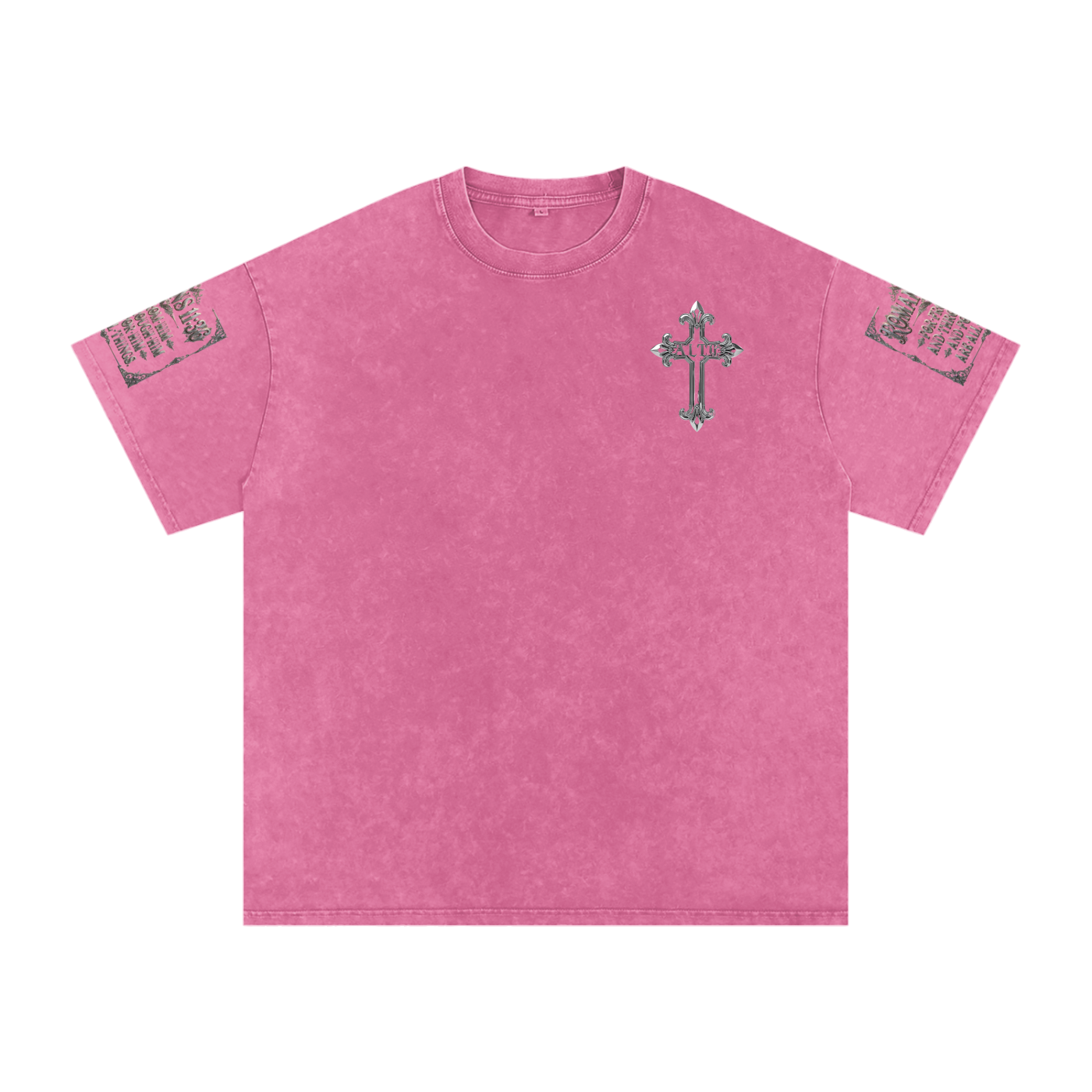 Snow Washed chrome cross t-shirt