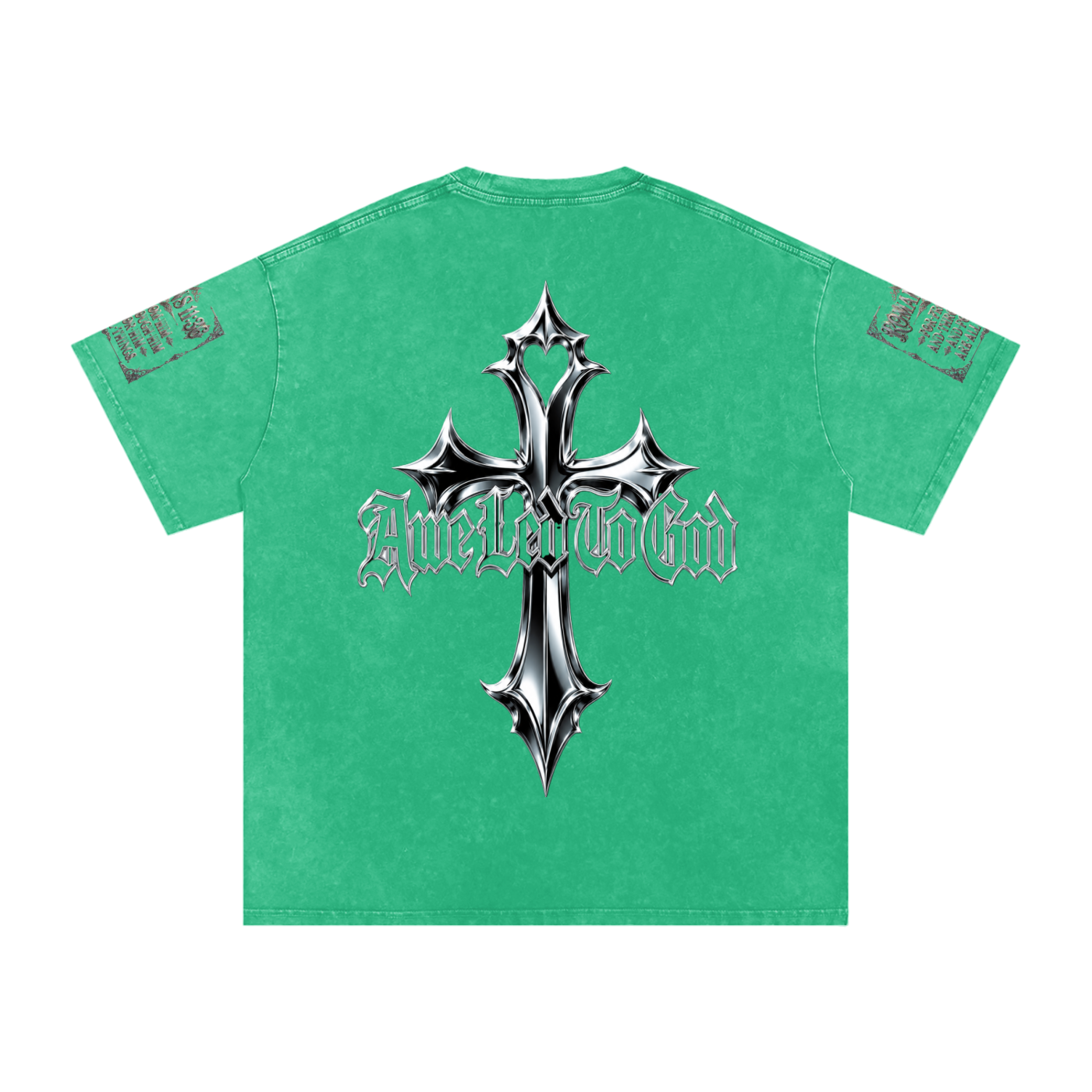 Snow Washed chrome cross t-shirt