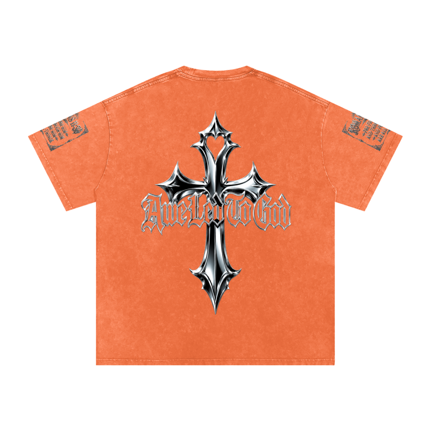 Snow Washed chrome cross t-shirt
