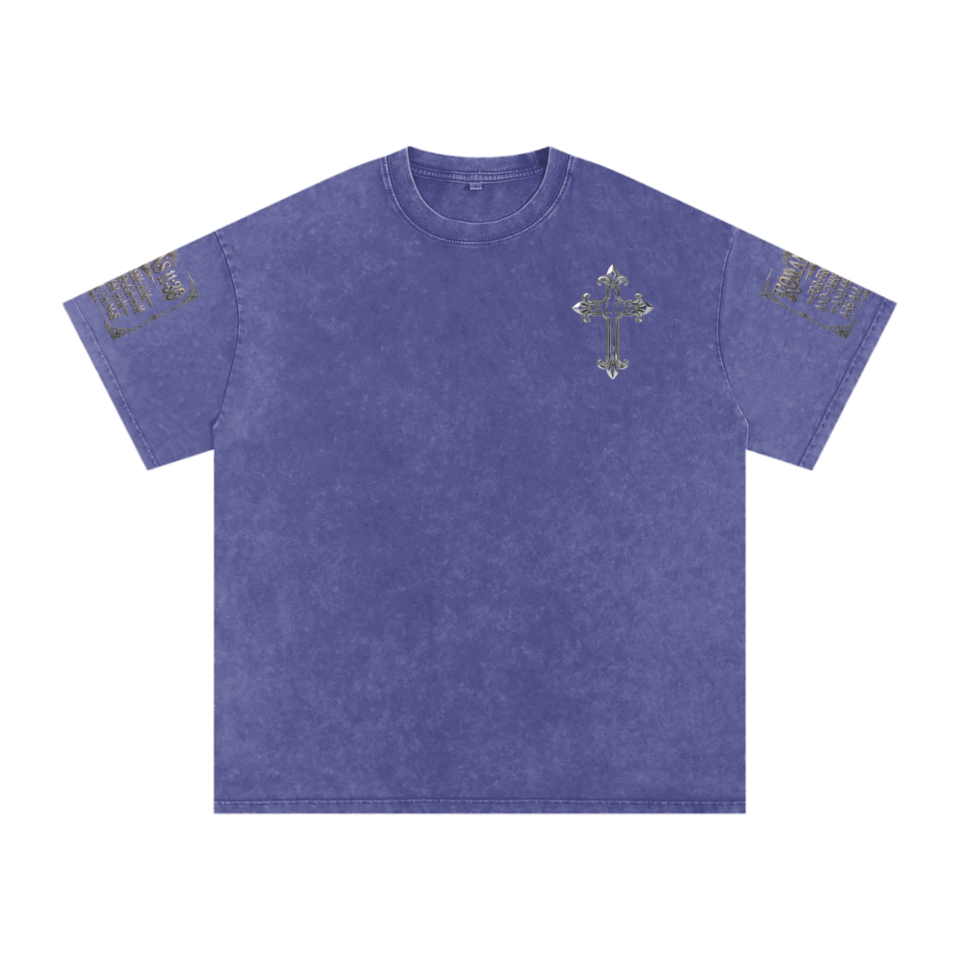 Snow Washed chrome cross t-shirt
