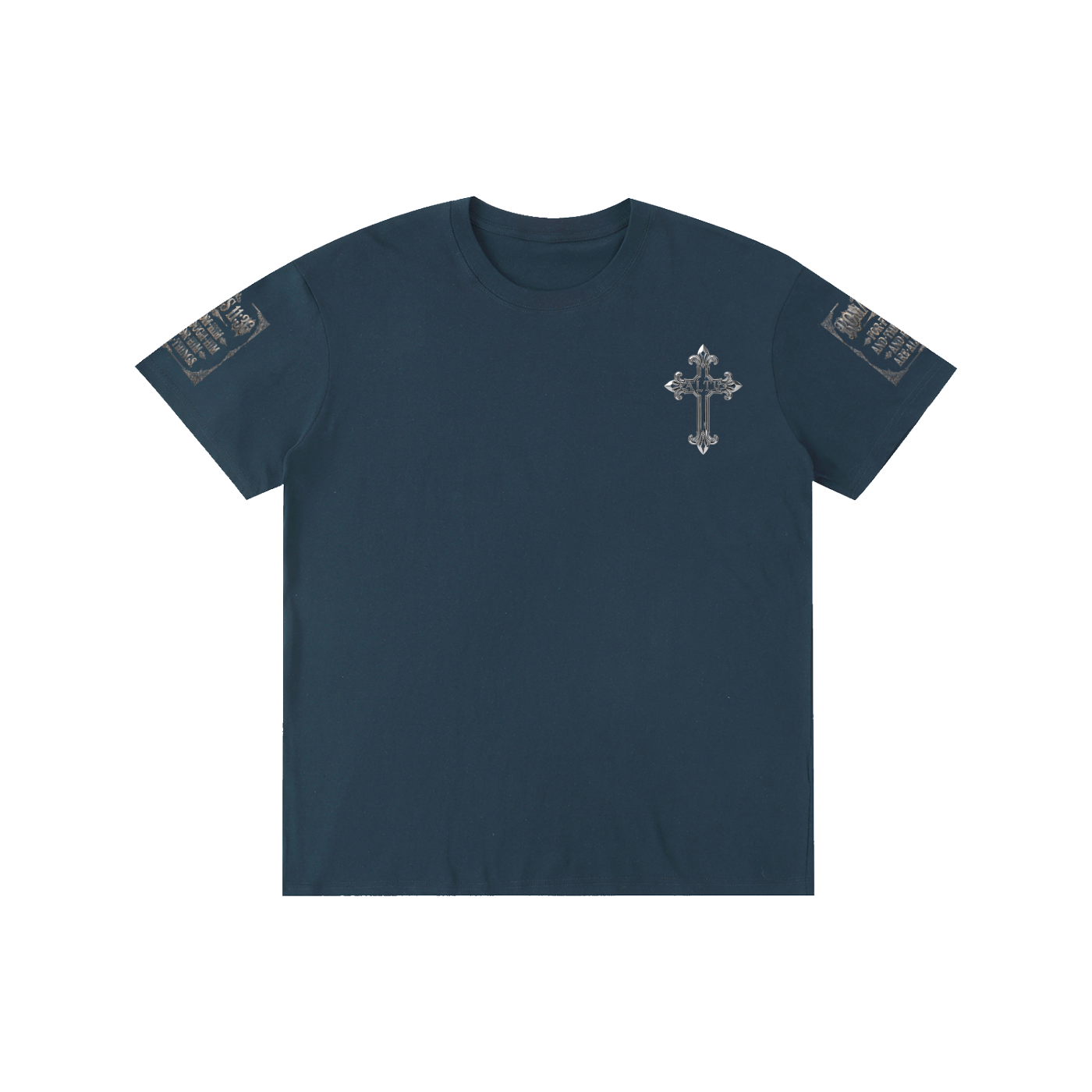 Pure Cotton chrome cross t-shirt