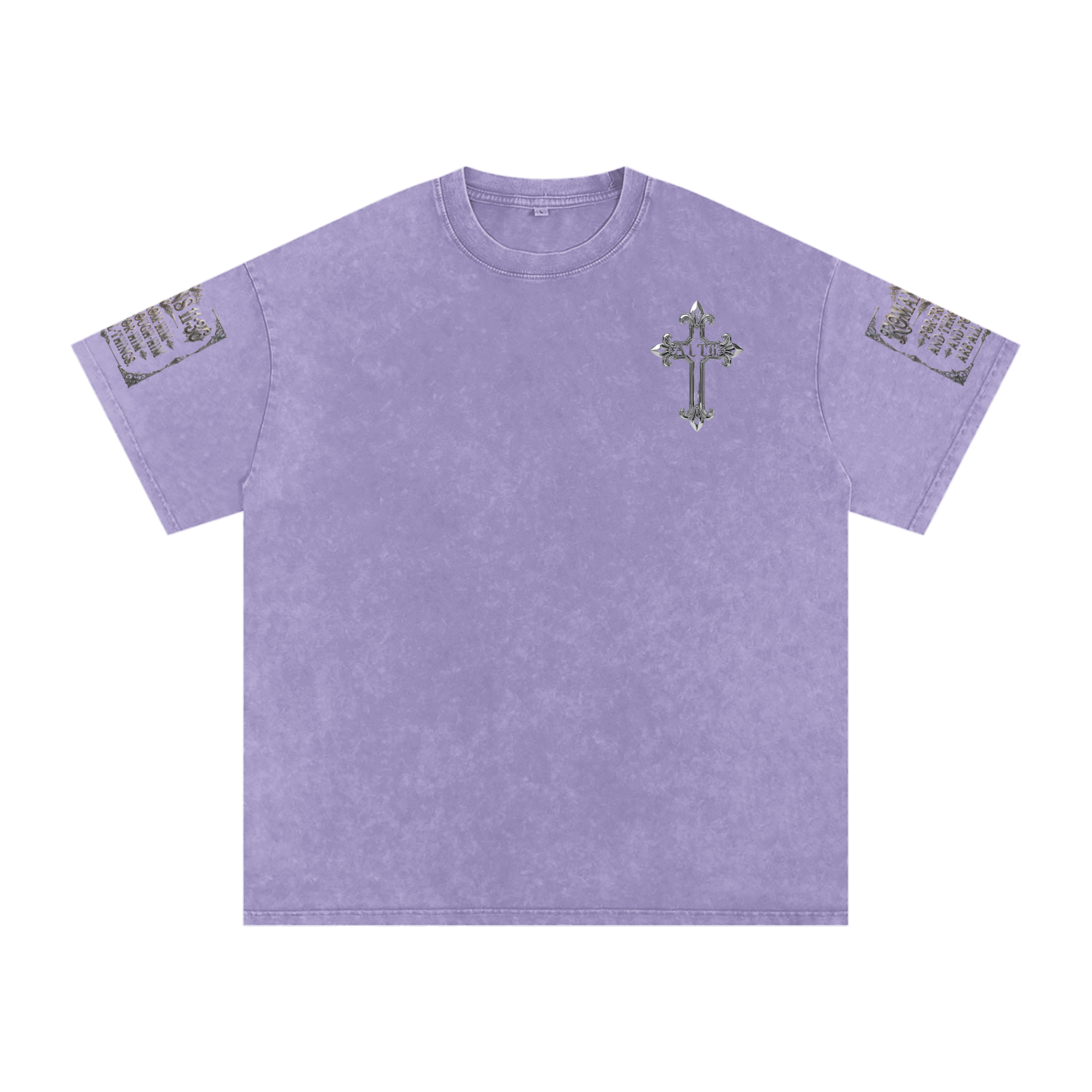 Snow Washed chrome cross t-shirt