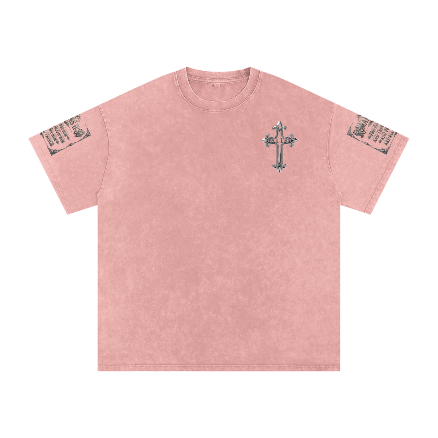 Snow Washed chrome cross t-shirt