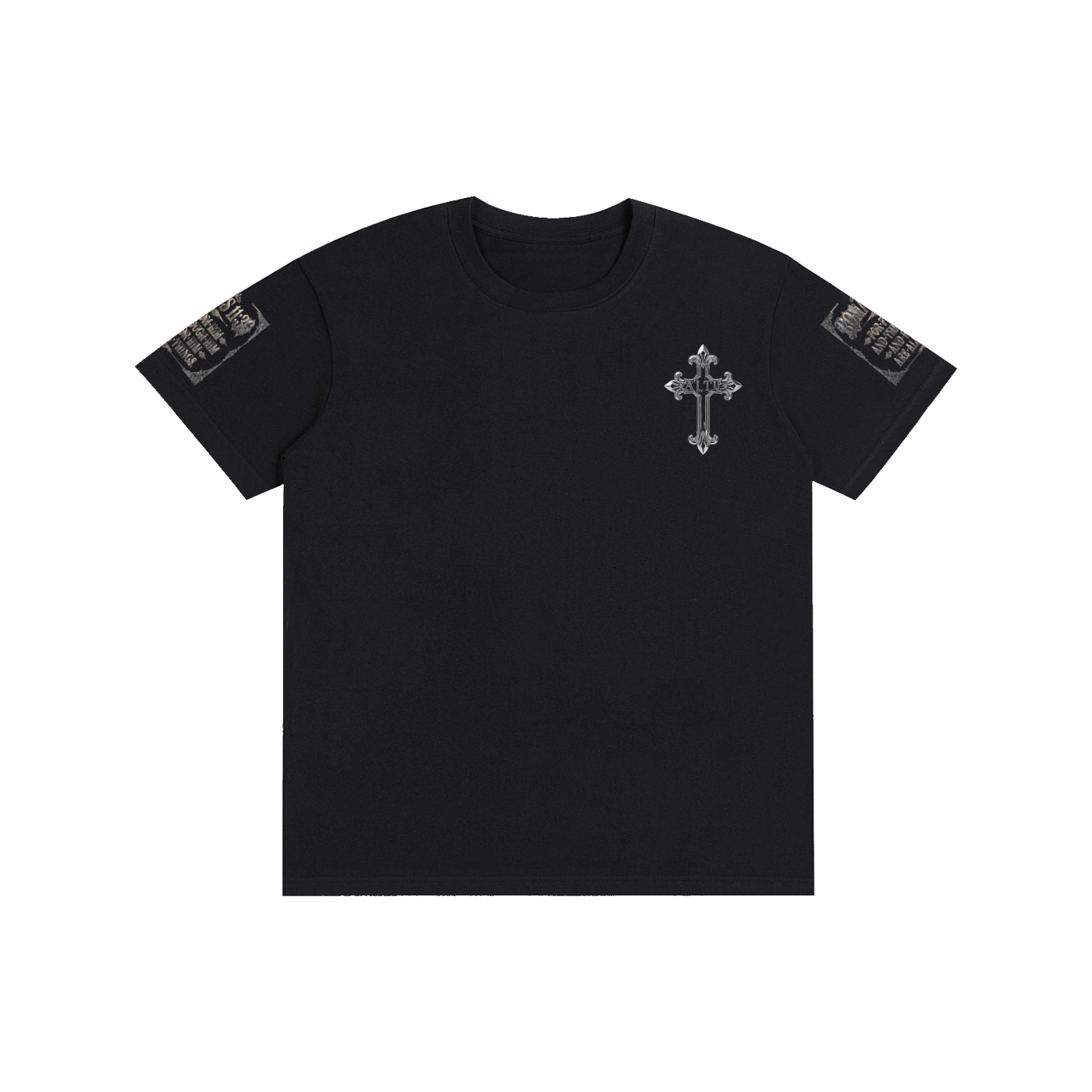 Pure Cotton chrome cross t-shirt