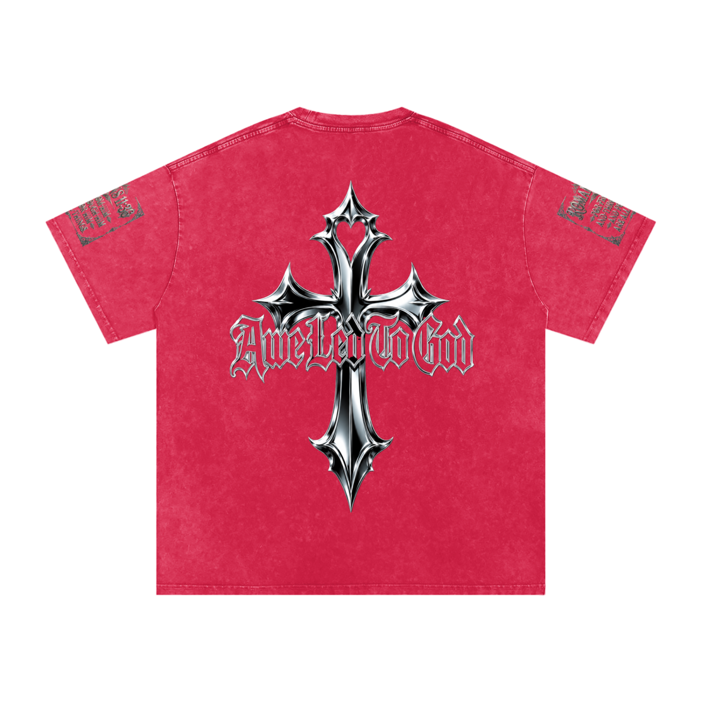 Snow Washed chrome cross t-shirt