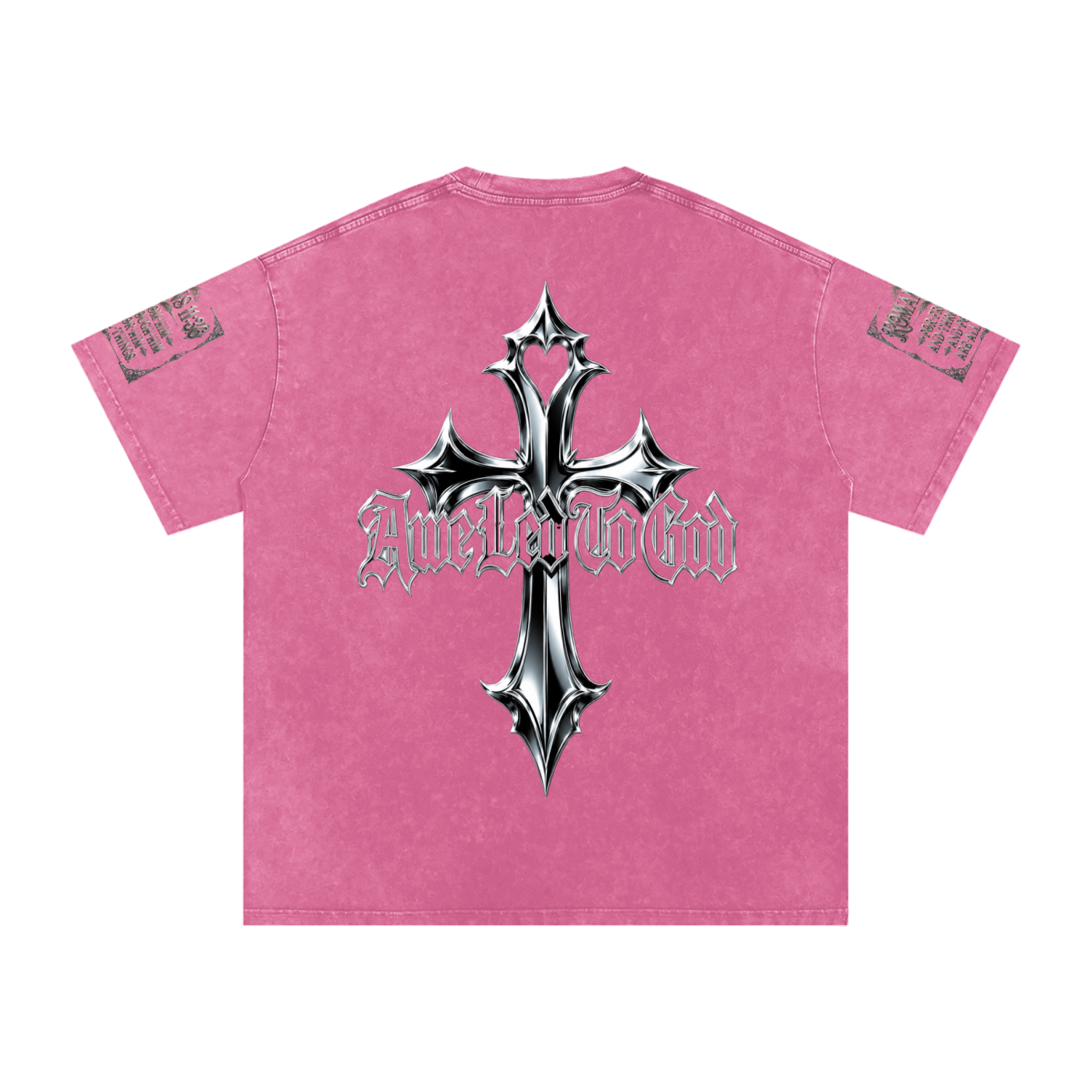 Snow Washed chrome cross t-shirt