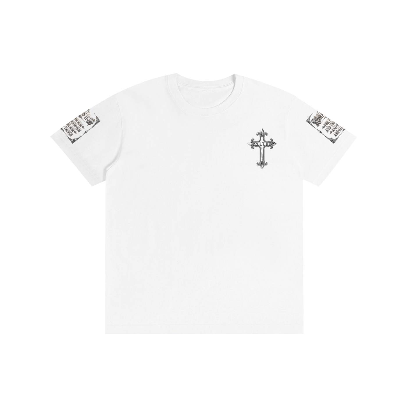 Pure Cotton chrome cross t-shirt