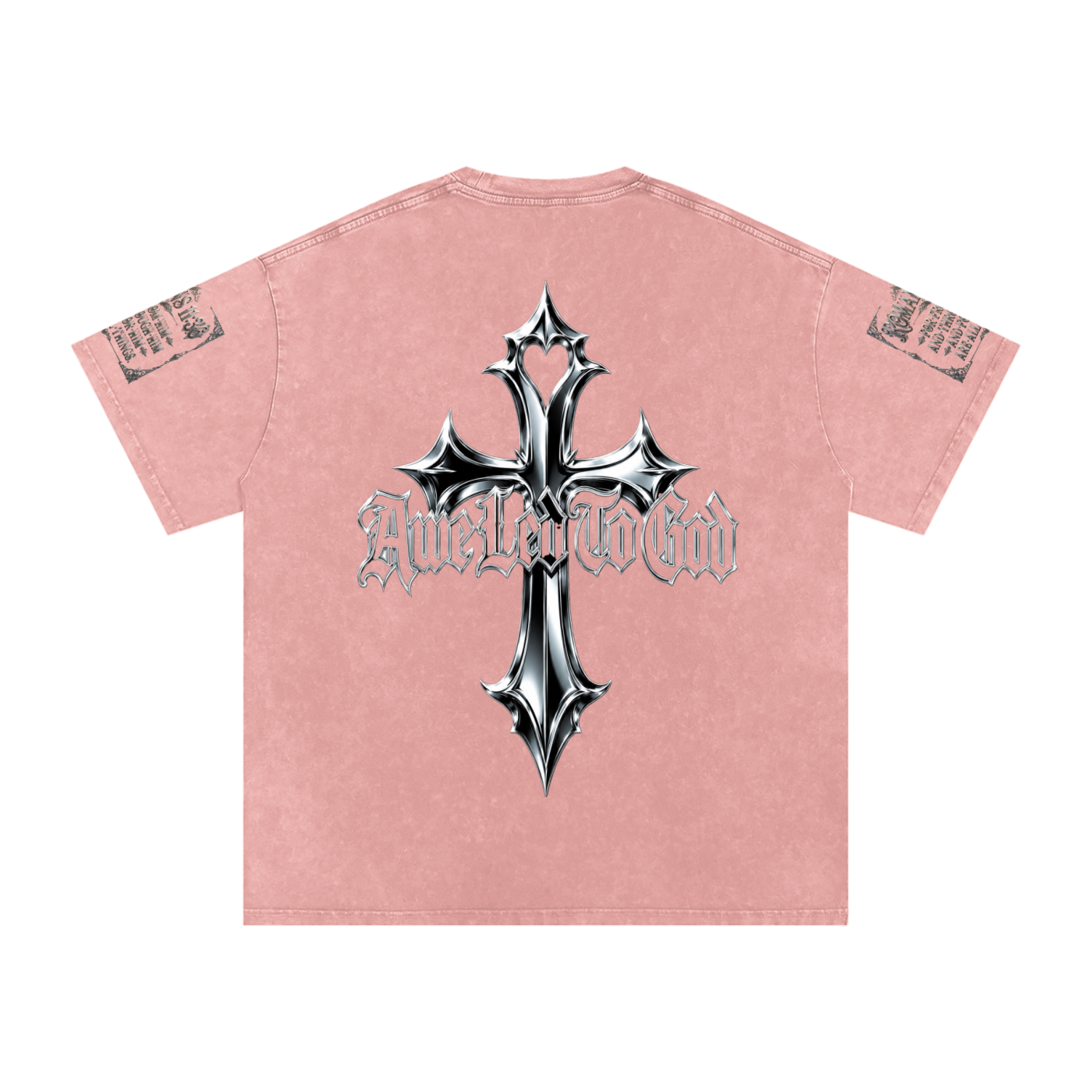 Snow Washed chrome cross t-shirt